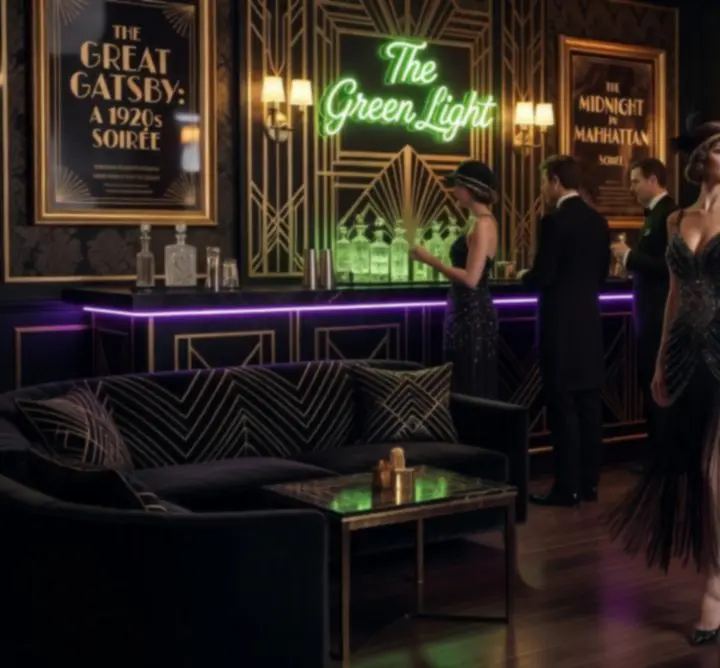 Inspirowany latami 20. wieczór w stylu Great Gatsby